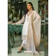 White Heavy Designer Party Wear Georgette Palazzo Suit