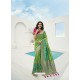 Parrot Green Latest Party Wear Designer Banarasi Silk Sari