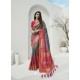 Grey Latest Party Wear Designer Banarasi Silk Sari