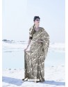 Camel Latest Casual Designer Japan Satin Crepe Sari
