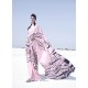Baby Pink Latest Casual Designer Japan Satin Crepe Sari
