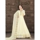 Off White Stunning Heavy Designer Soft Georgette Party Wear Anarkali Suit