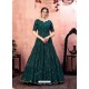 Teal Stylish Designer Party Wear Gown