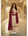 Off White Designer Heavy Party Wear Georgette Palazzo Salwar Suit