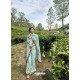Sky Blue Latest Casual Wear Designer Printed Georgette Sari