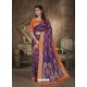 Purple Designer Party Wear Art Soft Silk Sari