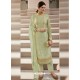 Pista Green Scintillating Designer Straight Salwar Suit