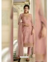 Baby Pink Scintillating Designer Straight Salwar Suit