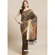 Black Designer Weaving Viscose Silk Classic Wear Sari