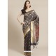Navy Blue Designer Weaving Viscose Silk Classic Wear Sari