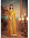 Yellow Mesmeric Designer Party Wear Wear Sari