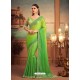 Green Mesmeric Designer Party Wear Wear Sari