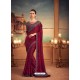 Maroon Mesmeric Designer Party Wear Wear Sari