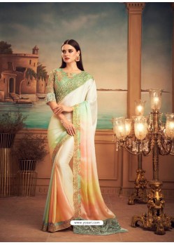 Multi Colour Mesmeric Designer Party Wear Wear Sari