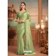 Green Mesmeric Designer Party Wear Wear Sari