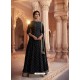 Black Heavy Embroidered Designer Pure Rashian Silk Anarkali Suit