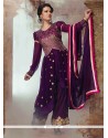 Picturesque Lace Work Georgette Designer Salwar Suit