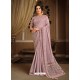 Dusty Pink Splendid Designer Party Wear Wear Sari