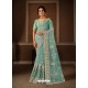 Sky Blue Splendid Designer Party Wear Wear Sari
