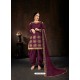 Deep Wine Heavy Designer Party Wear Velvet Punjabi Patiala Suit