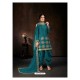 Blue Heavy Designer Party Wear Velvet Punjabi Patiala Suit
