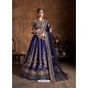 Royal Blue Stylish Designer Wedding Wear Lehenga