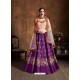 Purple Stylish Designer Wedding Wear Lehenga