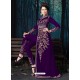 Purple Designer Pure Georgette Party Wear Suit