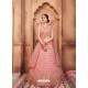 Pink Scintillating Designer Wedding Wear Lehenga