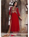 Deserving Red Designer Pakistani Suit