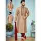 Beige Readymade Designer Party Wear Kurta Pajama For Men