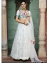 White Georgette Designer Wedding Wear Lehenga Choli