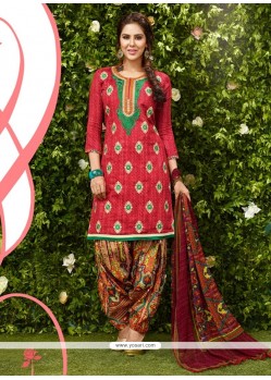 Astonishing Hot Pink Designer Patila Salwar Suit