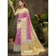 Magenta Party Wear Designer Phantom Silk Sari