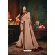 Light Beige Scintillating Party Wear Designer Silk Sari