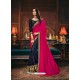 Navy Blue Scintillating Party Wear Designer Silk Sari
