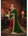 Red Scintillating Party Wear Designer Silk Sari