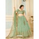 Sea Green Soft Net Designer Wedding Wear Lehenga Choli