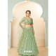 Sea Green Soft Net Designer Wedding Wear Lehenga Choli