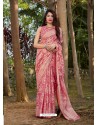 Pink Gorgeous Designer Party Wear Silk Sari