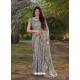 Grey Gorgeous Designer Party Wear Silk Sari