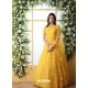 Yellow Stunning Heavy Designer Gown Style Party Wear Anarkali Suit