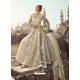 Off White Latest Heavy Designer Party Wear Anarkali Suit