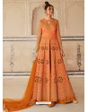 Orange Latest Heavy Designer Party Wear Anarkali Suit