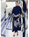 Dark Blue Party Wear Designer Heavy Net Pakistani Suit