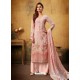 Dusty Pink Designer Viscose Bemberg Georgette Party Wear Palazzo Salwar Suit