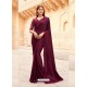 Maroon Flawless Designer Party Wear Sari