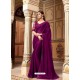 Purple Flawless Designer Party Wear Sari