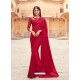 Red Flawless Designer Party Wear Sari