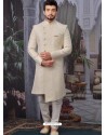 Off White Readymade Designer Indo Western Sherwani